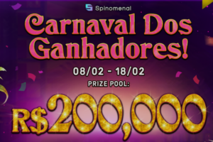 “carnaval dos ganhadores”: spinomenal lança torneio para celebrar festa popular brasileira