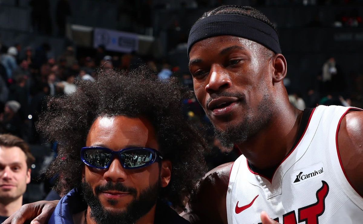 Ídolo do fluminense e do real madrid, marcelo assiste jogo da nba e 'tieta' butler