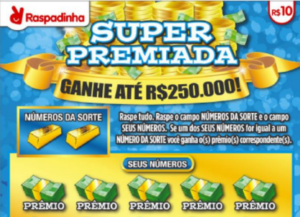 raspadinha da loteria mineira já distribuiu mais de meio milhão de reais em prêmios