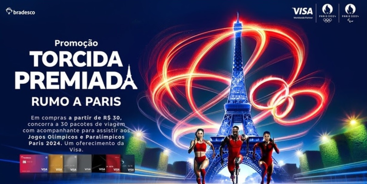 visa e bradesco lançam promoção para levar clientes aos jogos olímpicos e paralímpicos de paris 2024