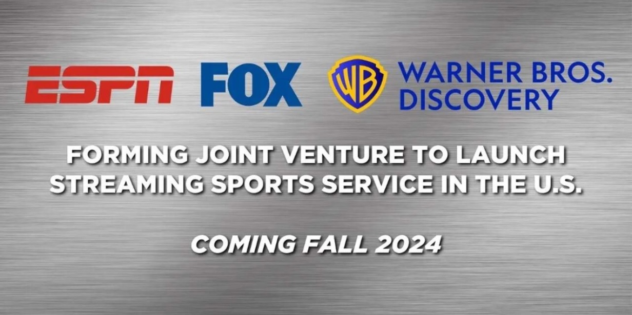 espn, fox e warner bros. discovery unem se em nova plataforma de streaming esportivo