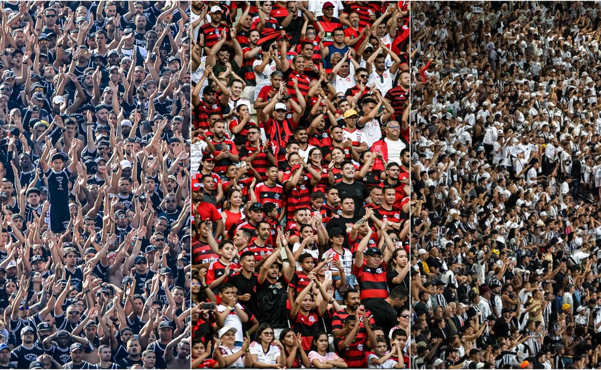 flamengo, corinthians, atlético e mais: as maiores médias de público do brasileirão desde 1967