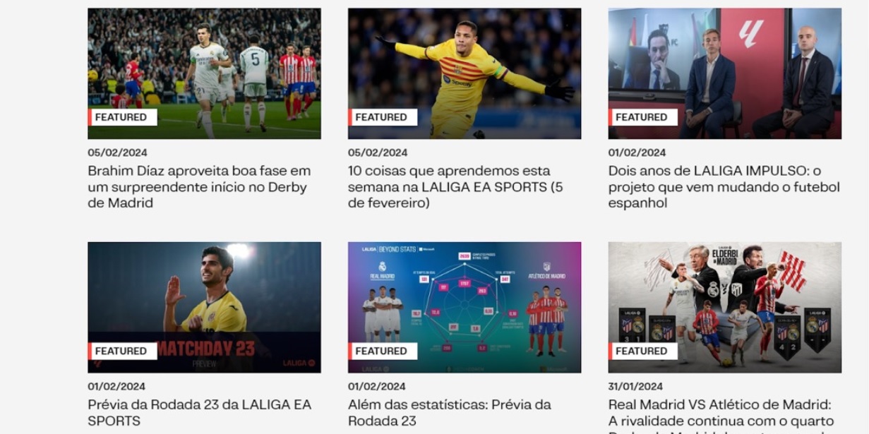 laliga lança plataforma de conteúdo 100% em português e amplia presença no brasil