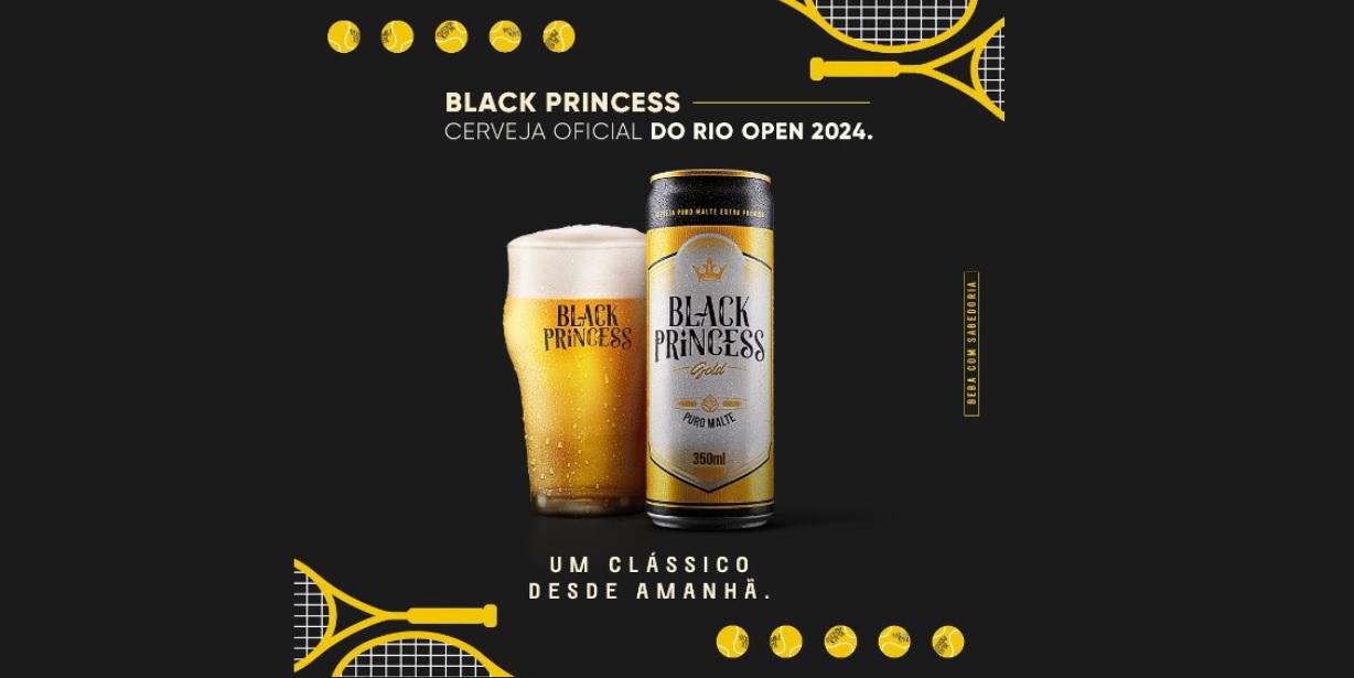 rio open renova com black princess, cerveja oficial do torneio pelo segundo ano consecutivo