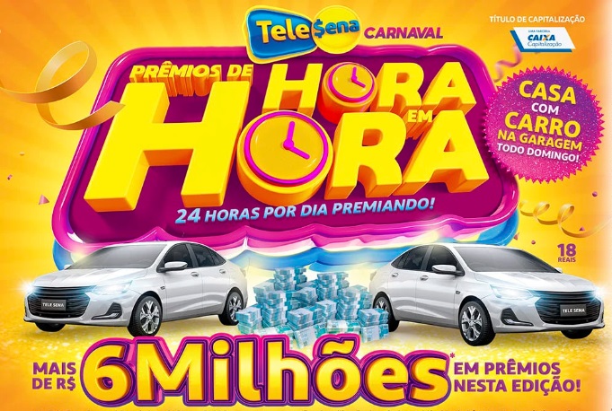 tele sena de carnaval vai sortear prêmios de mil reais de hora em hora