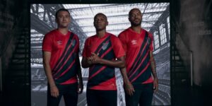 umbro apresenta os uniformes do centenário do athletico paranaense