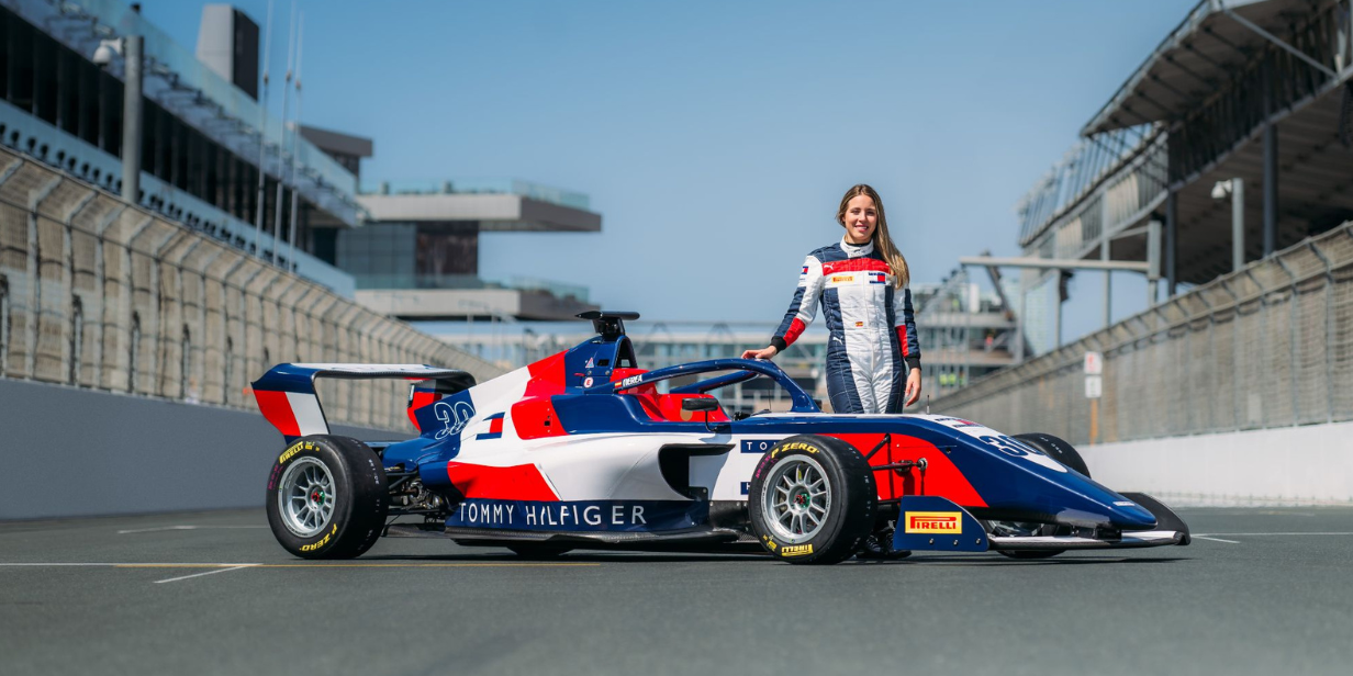 tommy hilfiger firma parceria com f1 academy, categoria feminina de automobilismo