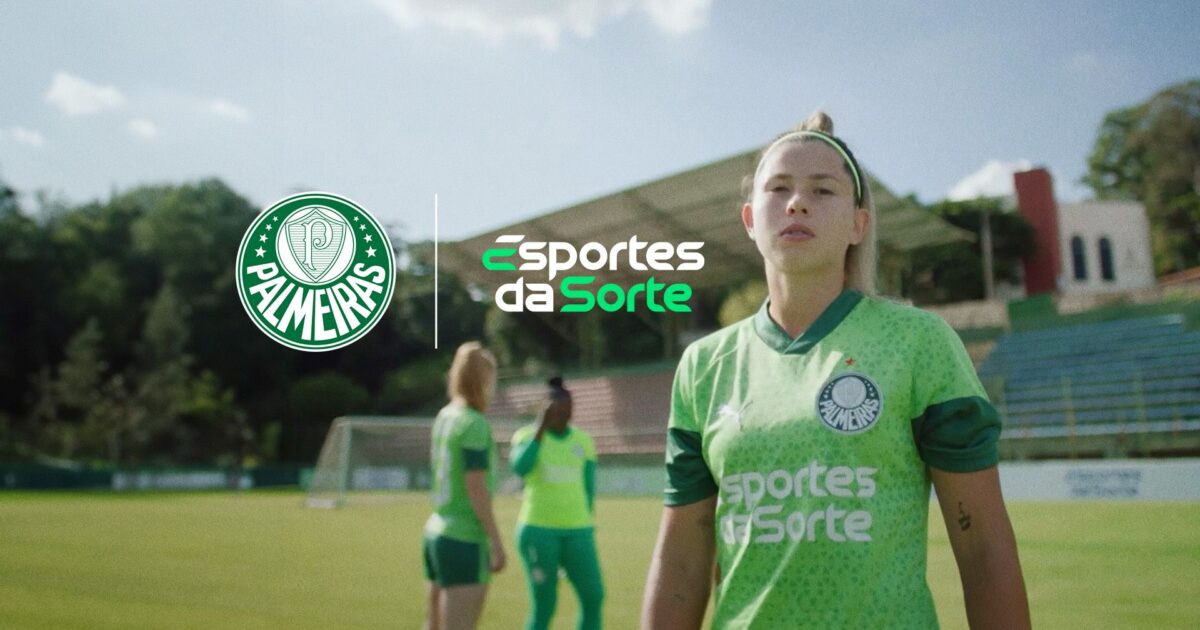 no dia internacional da mulher, esportes da sorte e palmeiras lançam campanha em apoio ao futebol feminino