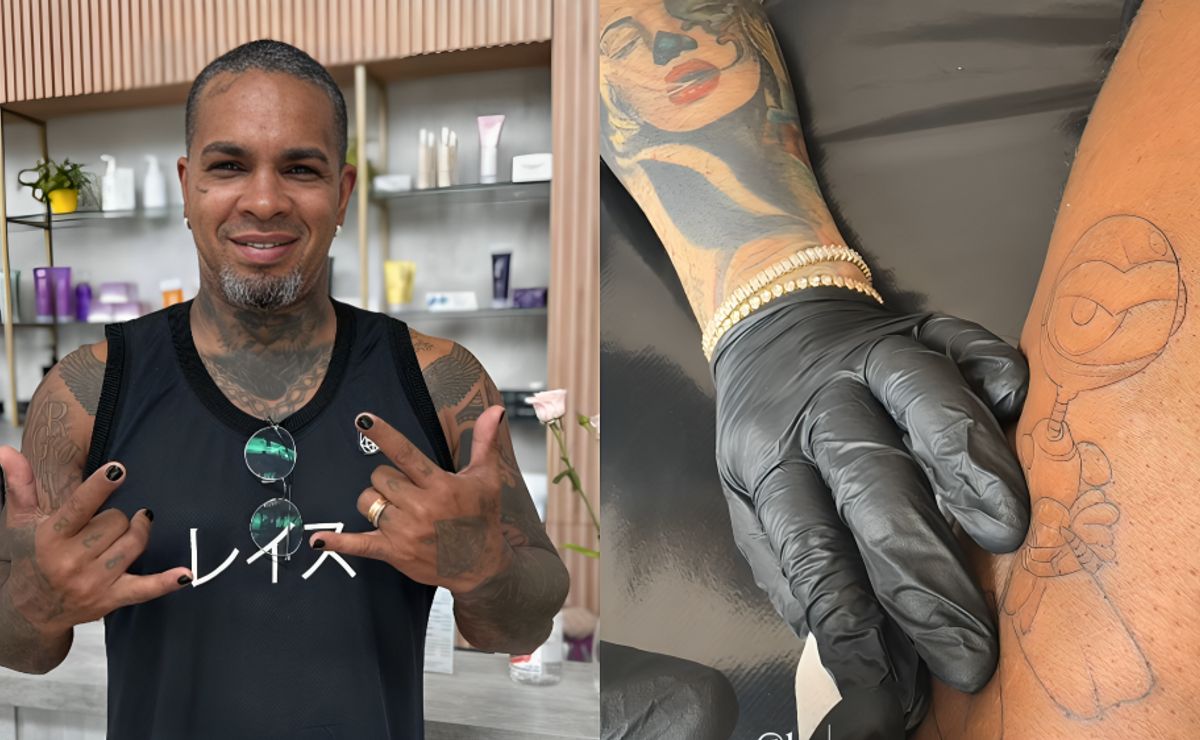 fora do bbb 24, rodriguinho faz nova tatuagem e 'eterniza' o reality na pele