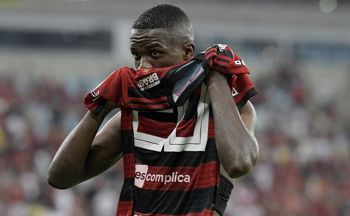 adversários na libertadores, último confronto entre flamengo e palestino teve goleada e show de vini jr.