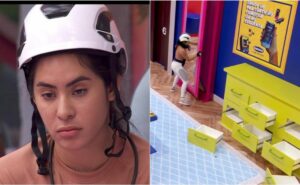 bbb 24: após destruir o cenário da prova do anjo, isabelle se desespera: “meu deus”