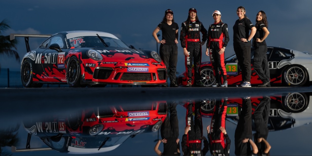 porsche cup terá equipes 100% femininas para cuidar dos carros de antonella bassani e leticia bufoni