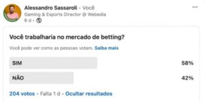 você trabalharia no mercado de apostas?