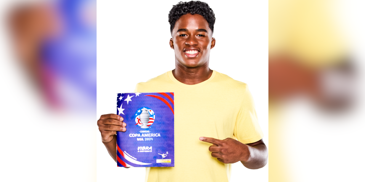 endrick vira embaixador do álbum da copa américa 2024 da panini