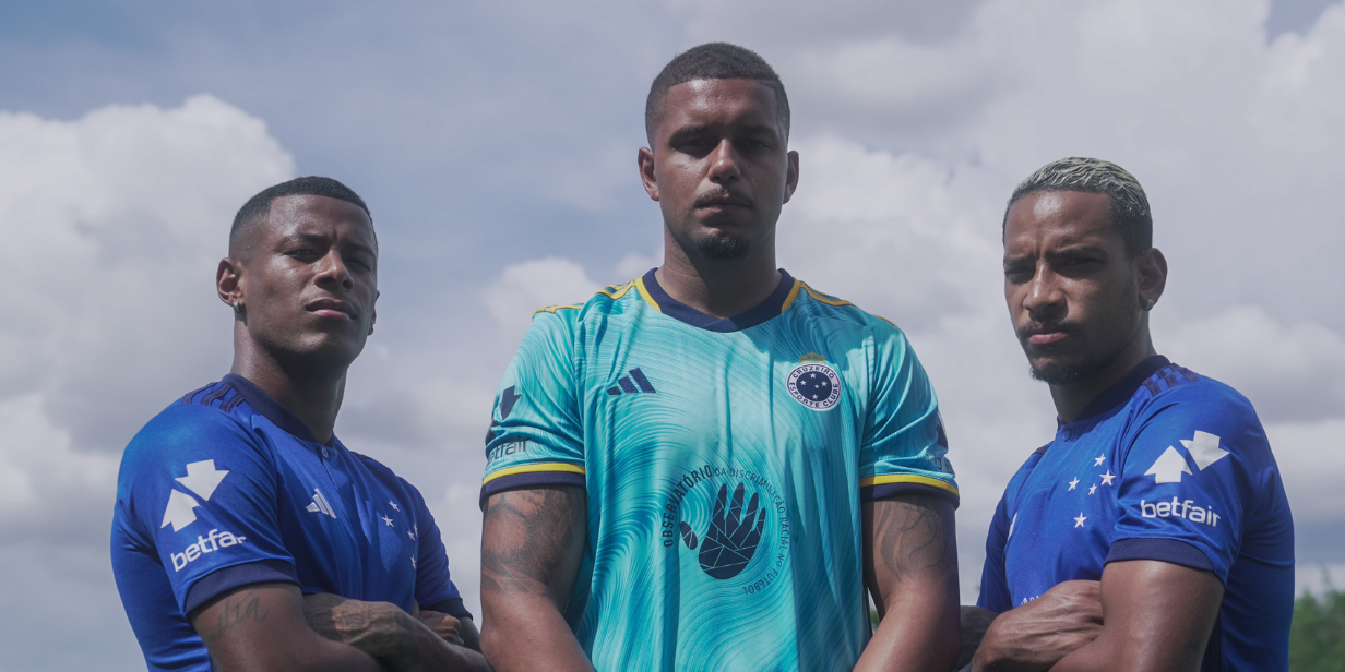 betfair e cruzeiro fazem campanha contra racismo em camisas de categorias de base