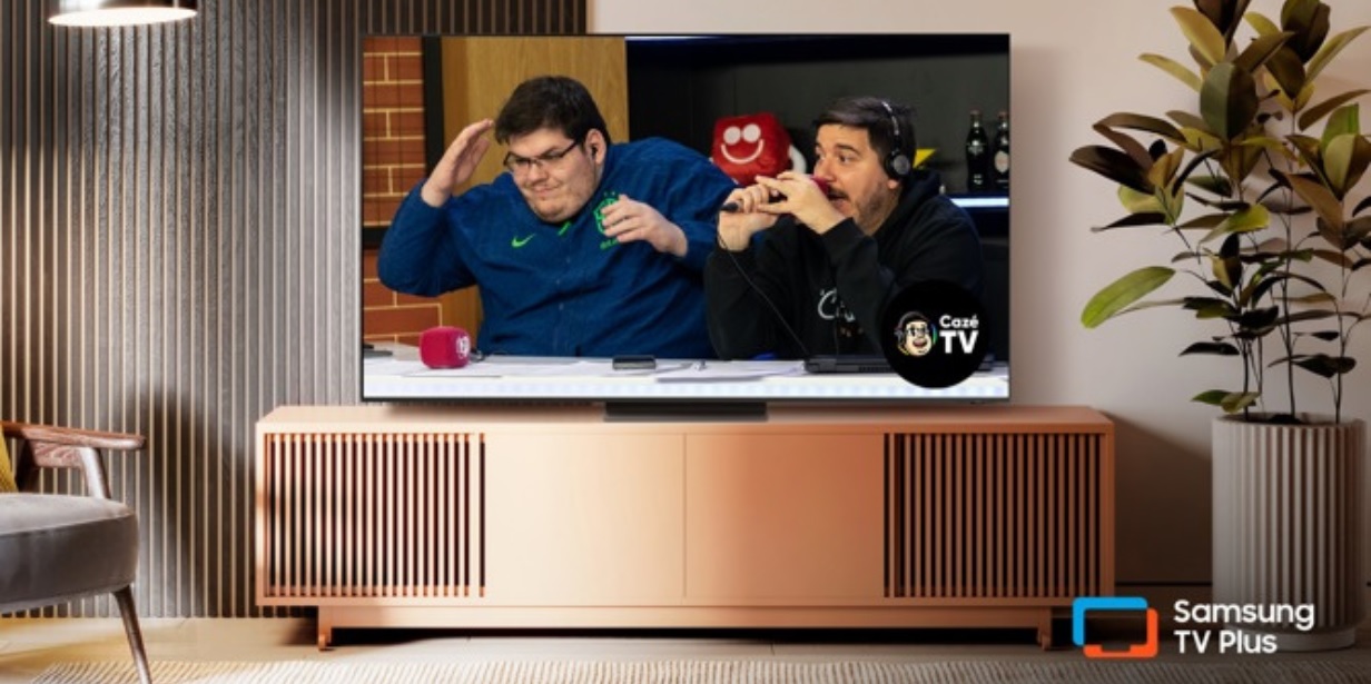 cazé tv ganha canal na plataforma de streaming samsung tv plus
