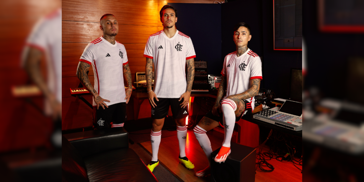 adidas apresenta novo uniforme reserva do flamengo para a temporada 2024