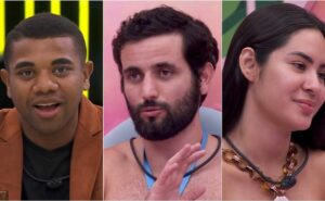 bbb 24: davi 'ativa' modo cupido para isabelle e matteus: "o brasil quer ver o beijo"