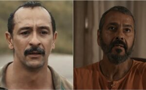 renascer: tião galinha descobre que foi enganado, enfrenta josé inocêncio e aponta arma