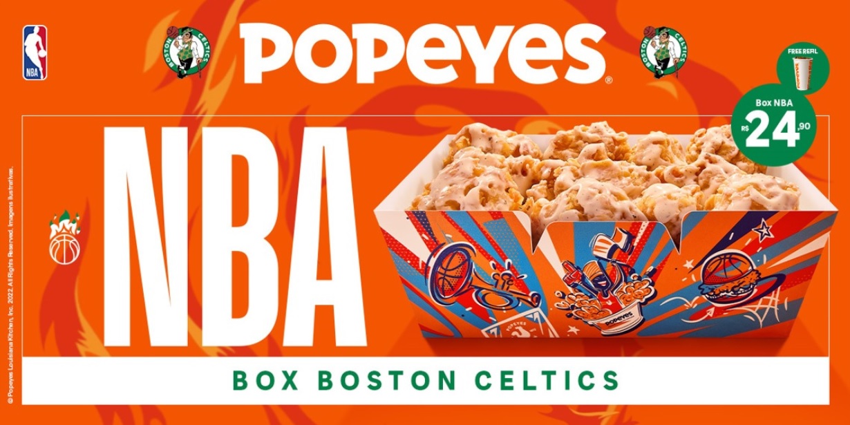 popeyes ativa patrocínio à nba com linha de produtos inspirada na liga