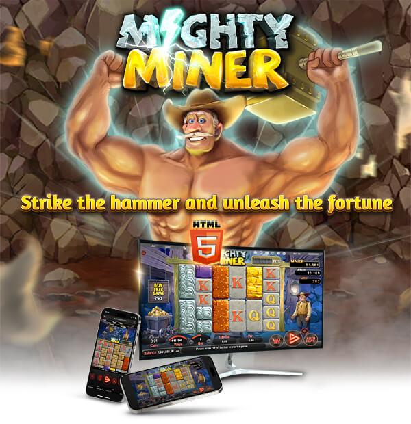 simpleplay launched a new slot game: “mighty miner”