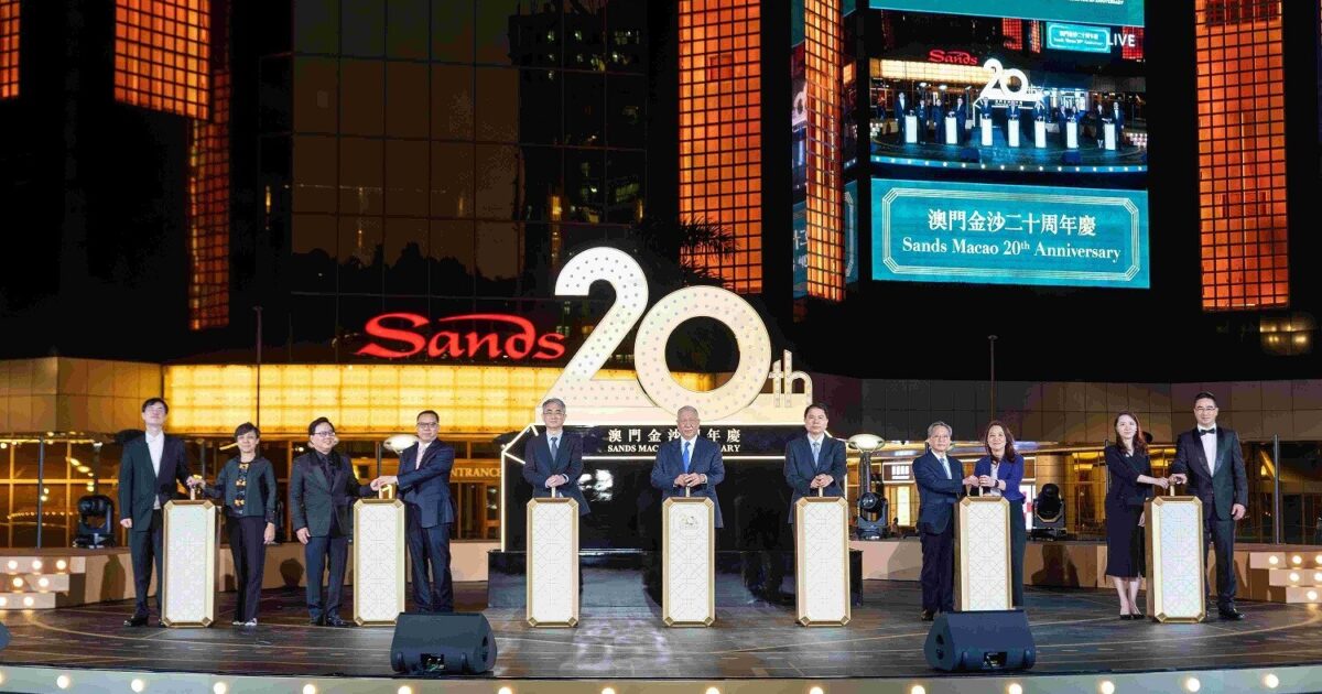 sands macau celebrates 20th anniversary