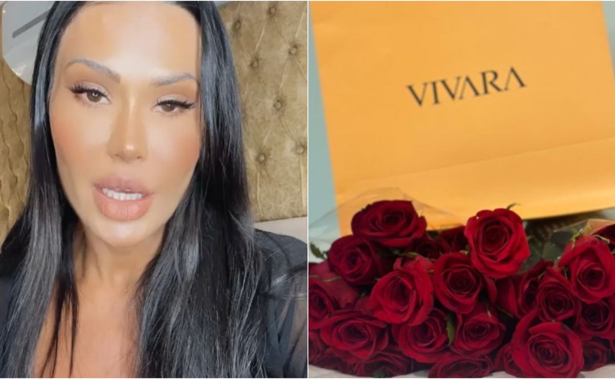 gracyanne barbosa revela que recebeu buquê de flores e joias e procura 'admirador secreto'