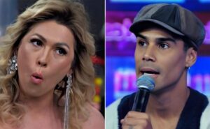 “climão”; lívia andrade comete gafe no domingão e deixa micael borges sem graça