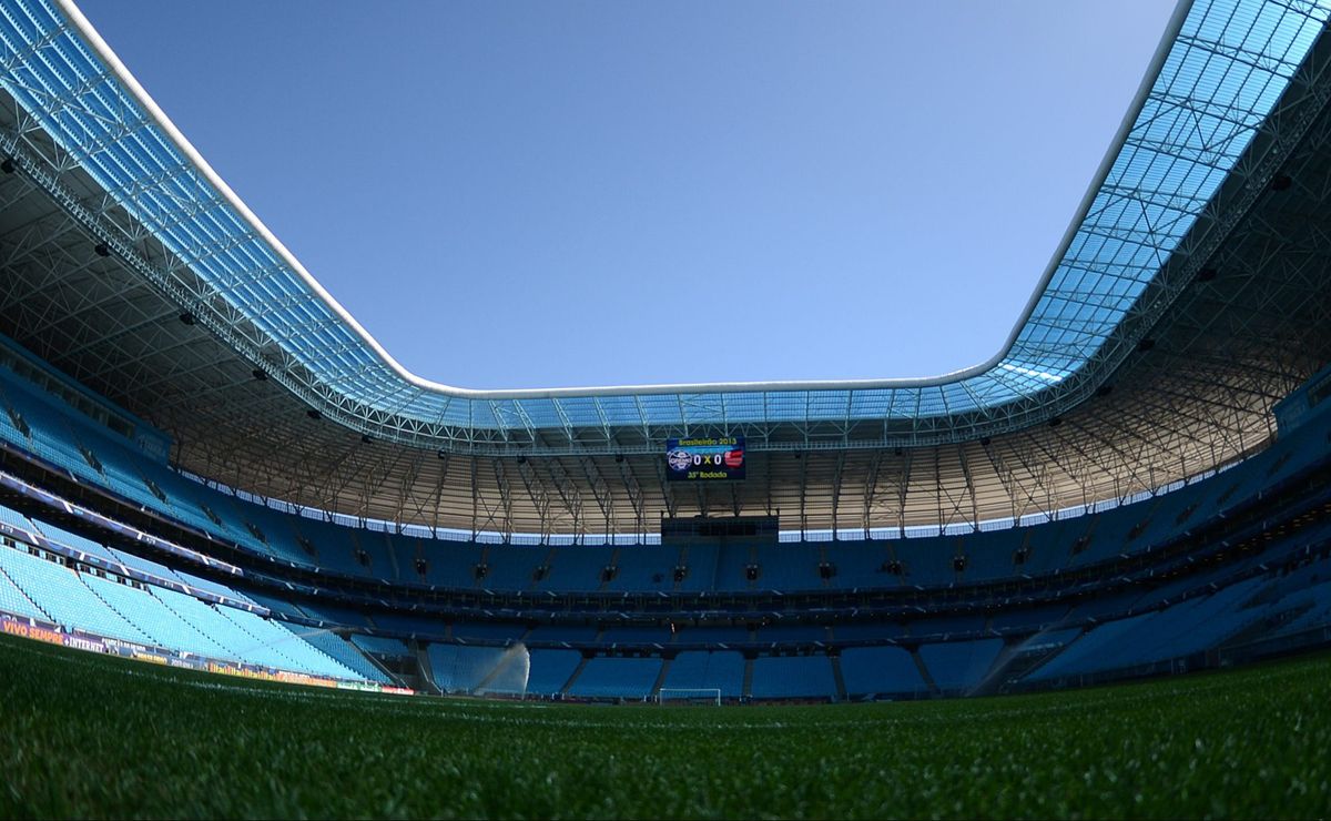 troca de grama na arena do grêmio é concluída; saiba prazo de retorno