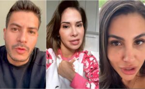 após maíra culpar arthur por fala polêmica da filha, ator e jheny repudiam
