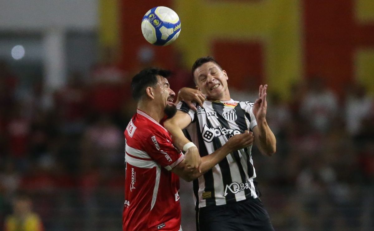 santos abre o placar contra o crb, mas leva empate com um golaço, veja como foi o jogo: