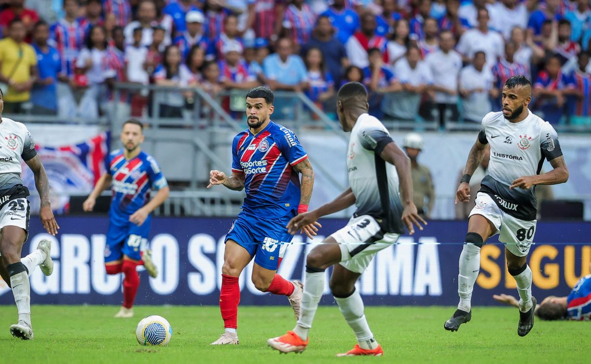 corinthians escapa da zona de rebaixamento ao vencer bahia na arena fonte nova