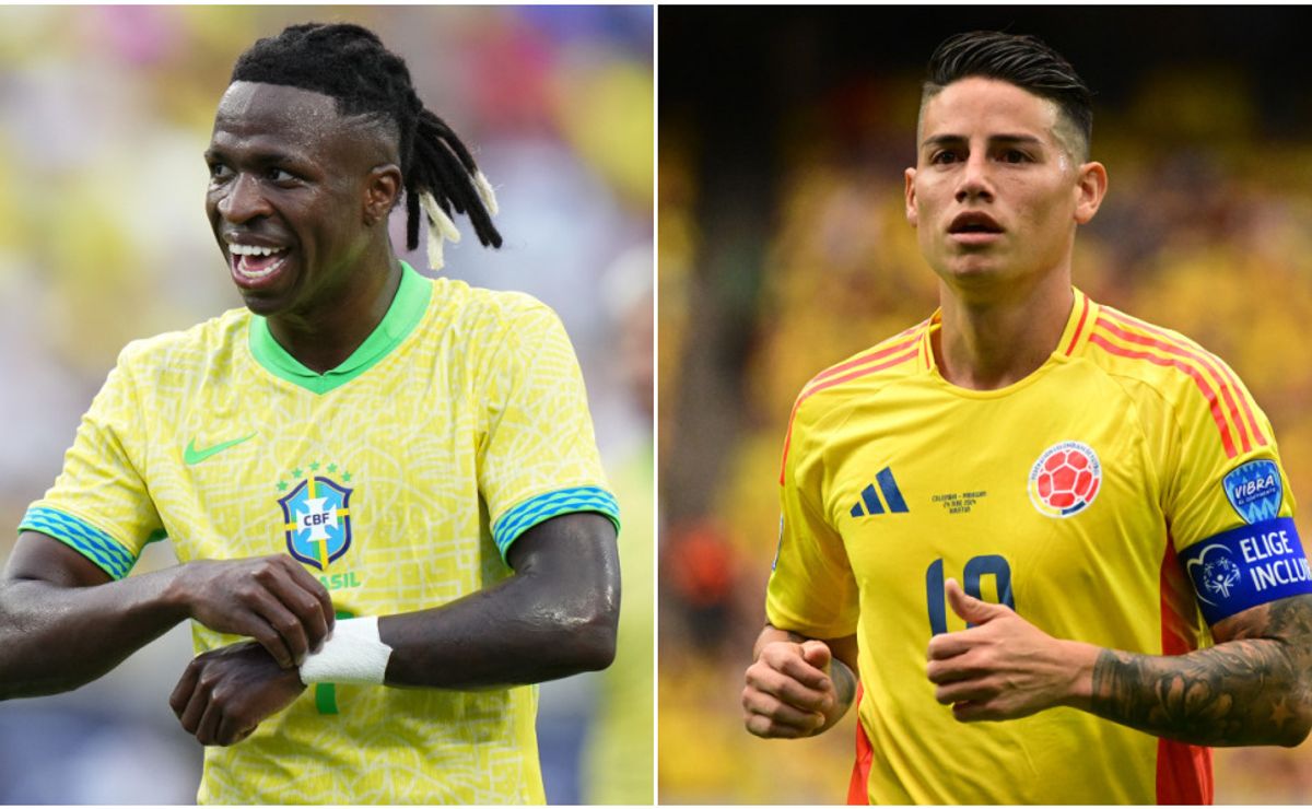 vinícius jr, james rodríguez e mais: brasil e colômbia duelam em jogo de estrelas na copa américa