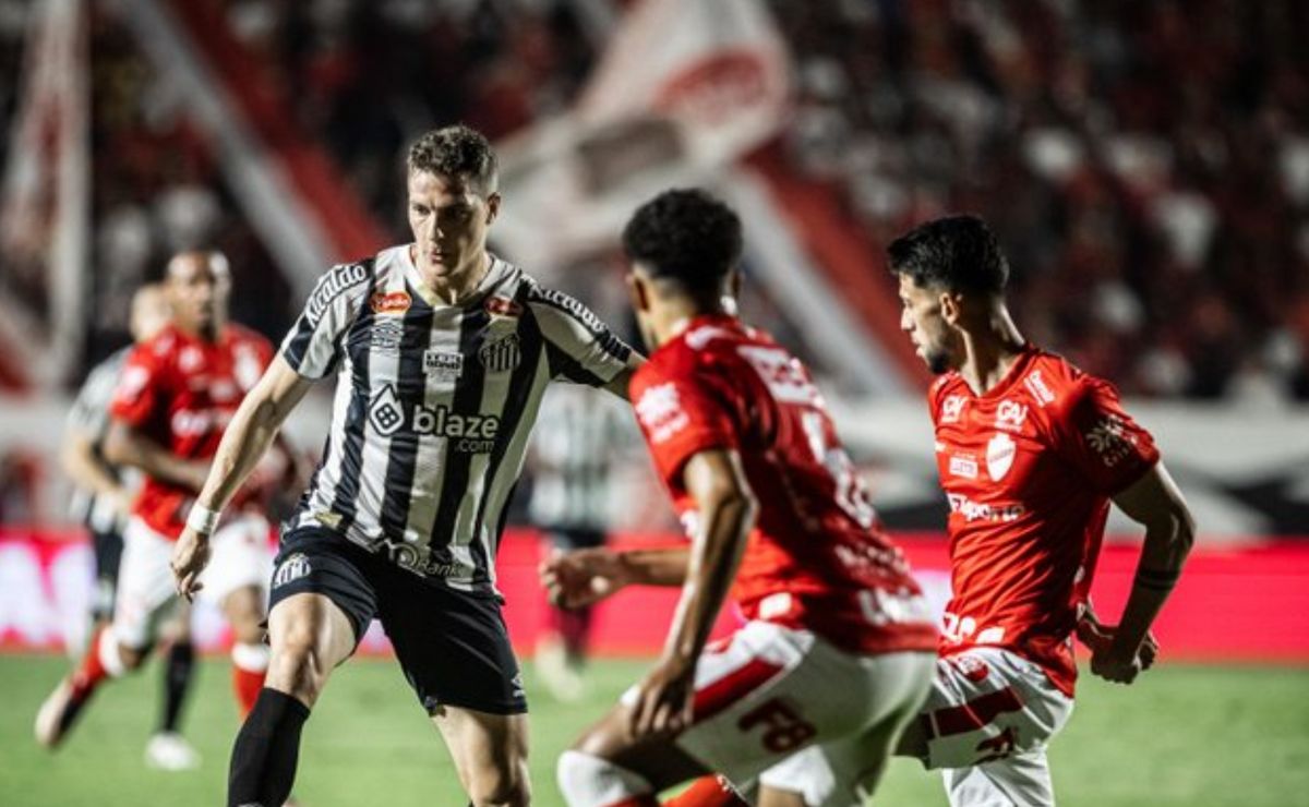 santos abre o placar, mas cede empate para o vila nova na série b