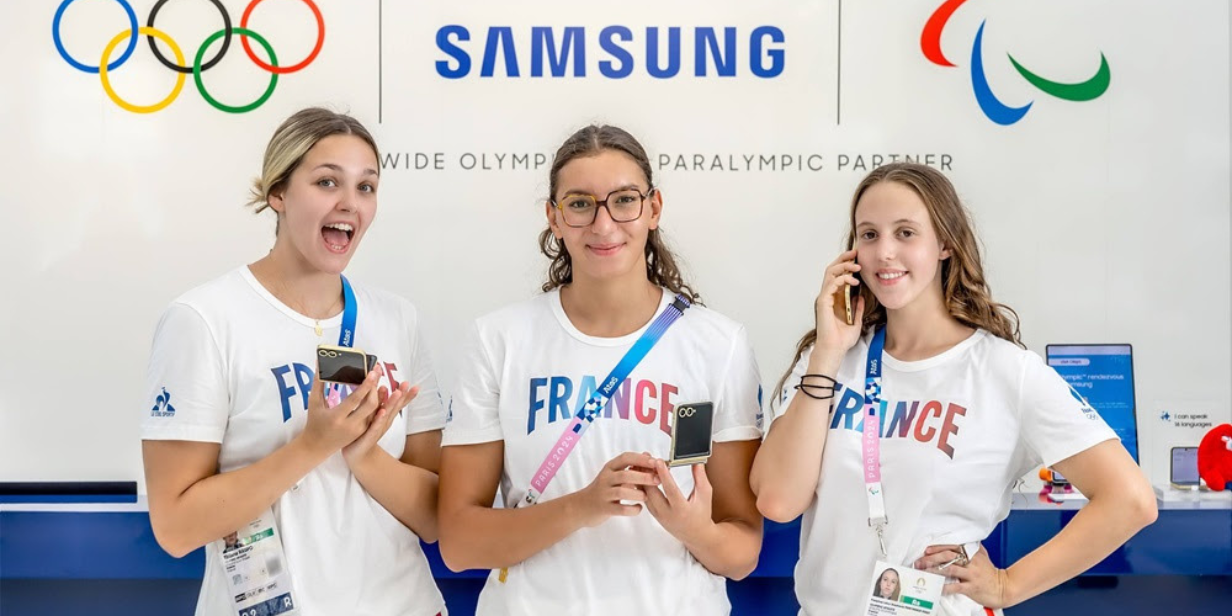 samsung distribui galaxy z flip6 para todos os atletas dos jogos de paris 2024