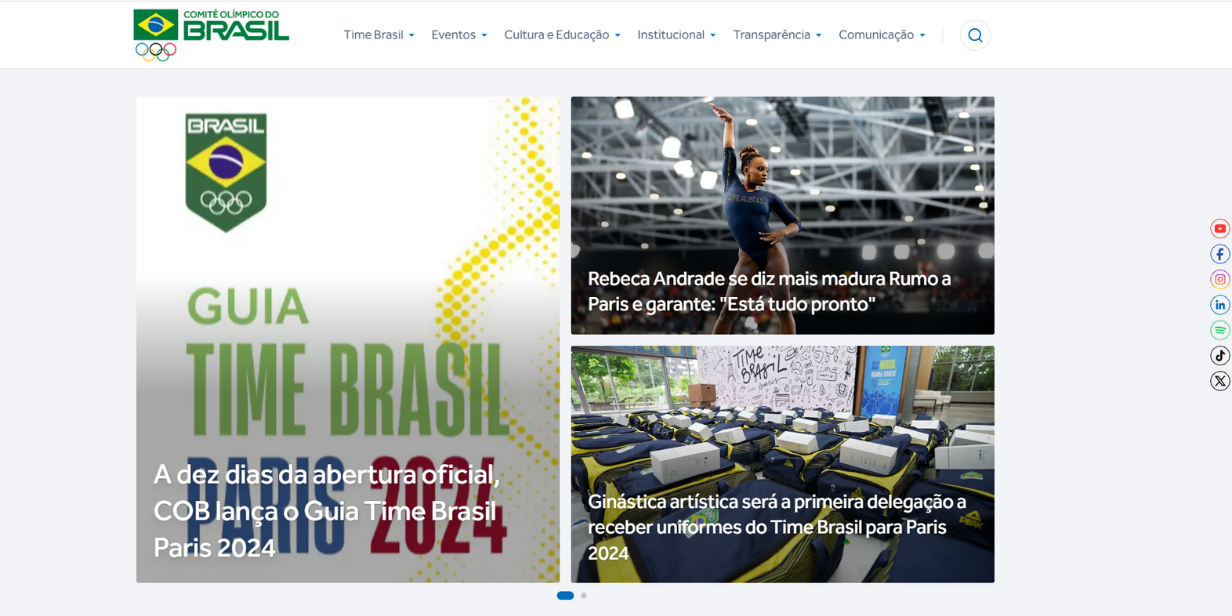 Às vésperas de paris 2024, cob relança site oficial e divulga guia do time brasil