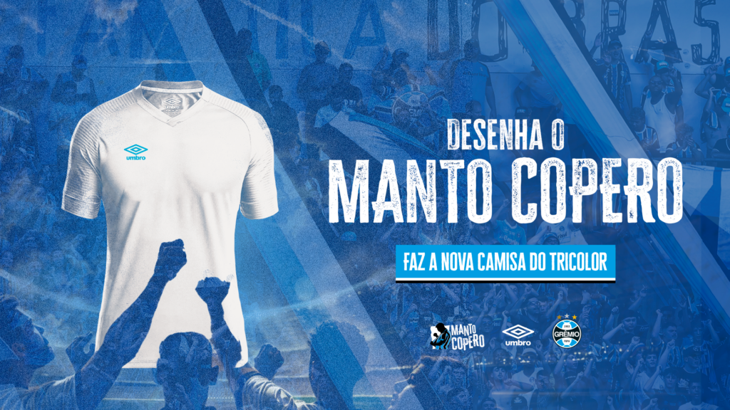 grêmio e umbro abrem concurso para torcedores desenharem nova camisa