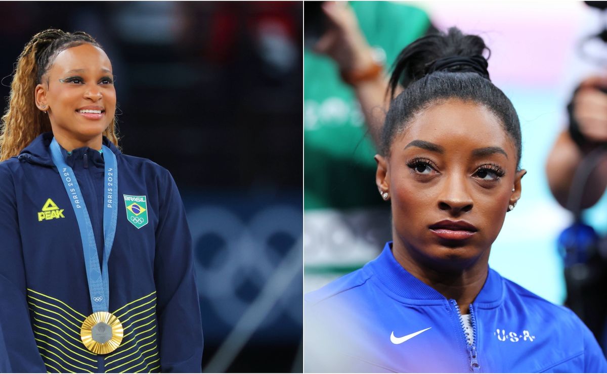 olimpíadas 2024: simone biles admite frustração em ter perdido para rebeca andrade