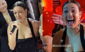 beatriz reis, do bbb 24, recebe festa surpresa de fãs e se emociona: "me tremi toda"