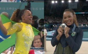 olimpíadas 2024: rebeca andrade comemora medalha de prata no individual geral e fala sobre simone biles