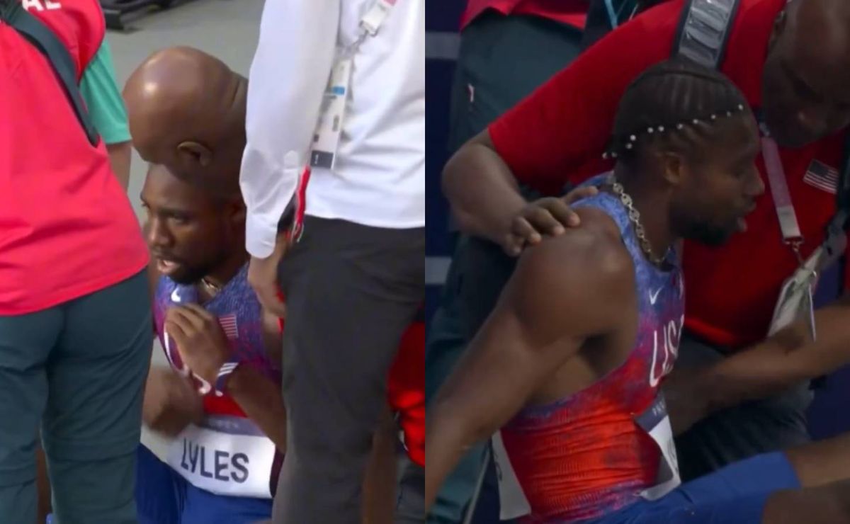 olimpíadas 2024: noah lyles sai em cadeira de rodas após conquistar bronze nos 200m mesmo com covid 19