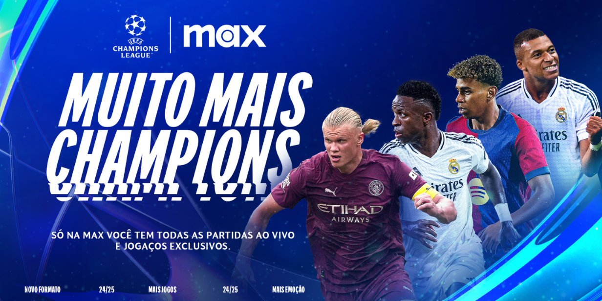 warner lança campanha “muito mais champions” para transmissões de torneio na max
