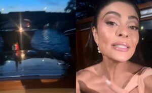 "coisa mais chique"; juliana paes enfrenta engarrafamento de lanchas durante passagem por veneza