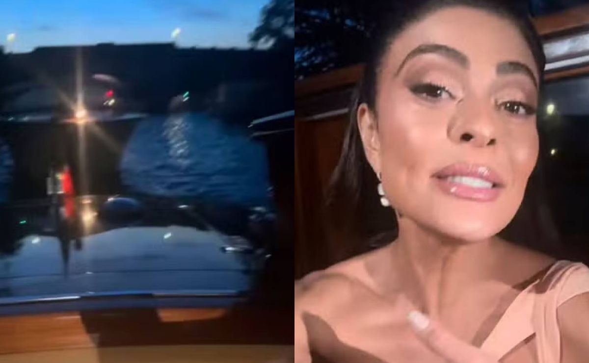 "coisa mais chique"; juliana paes enfrenta engarrafamento de lanchas durante passagem por veneza