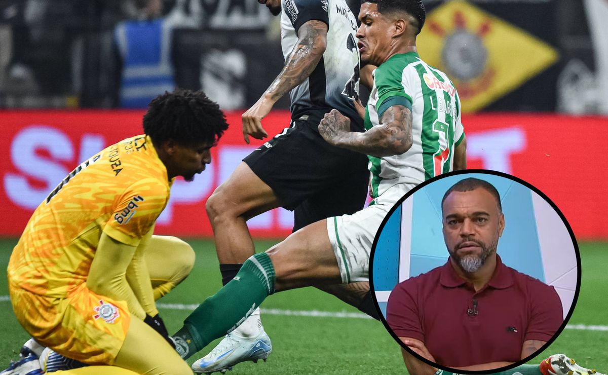 denílson vê corinthians beneficiado e hugo souza sem falta em lance polêmico de juiz: "a reação dele fala muito"