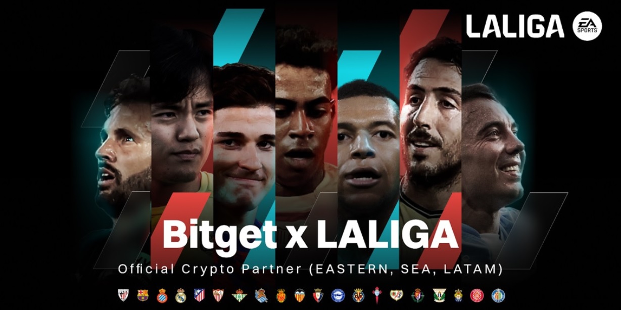 bitget é nova plataforma oficial de criptomoedas da laliga na américa latina