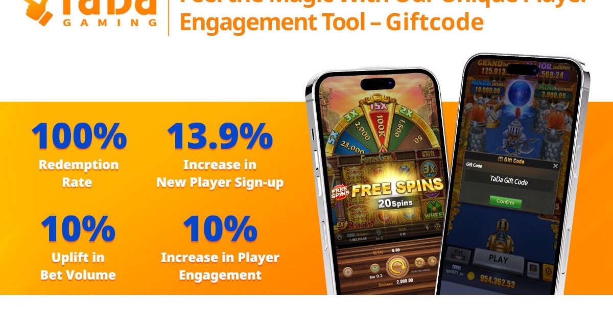 tada gaming entrega desempenho e recompensas aprimorados com nova ferramenta de gamificação, giftcode