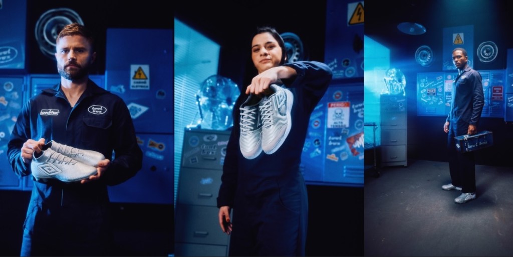 umbro “invade” oficina mecânica para apresentar nova campanha de chuteiras, carro chefe da marca