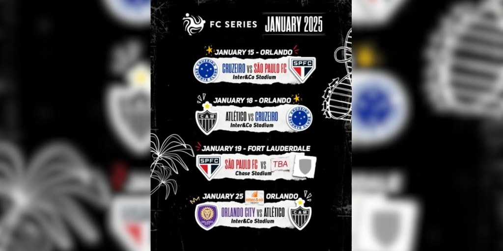 são paulo, cruzeiro e atlético mg disputarão a fc series 2025 nos eua