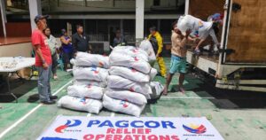 pagcor donates relief for tropical storm kristine victims